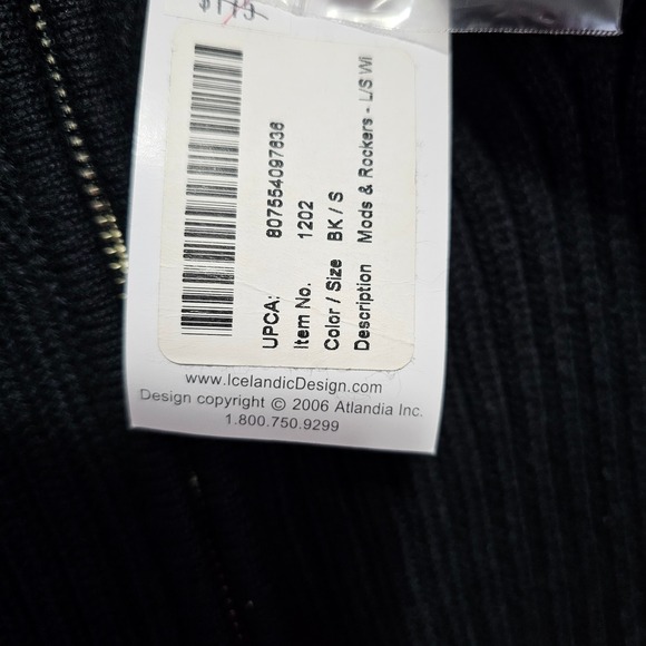 Parley Ribbed High Neck Zip Up Knit Cardigan Sweater‎ Black Cotton Blend Size S - Picture 9 of 11